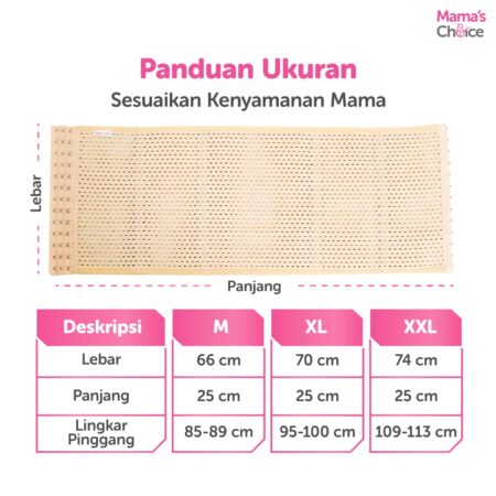 panduan ukuran breathable corset