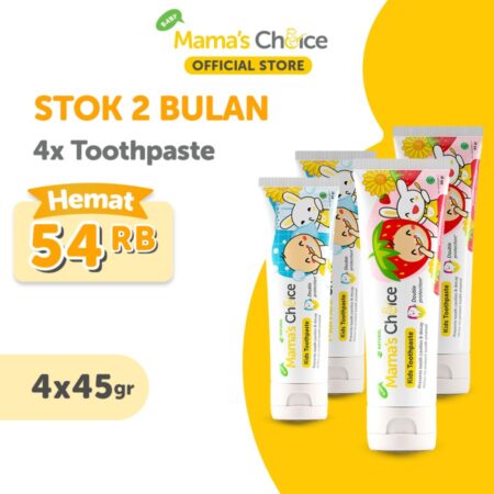 Variant 4 pcs | Pasta Gigi Anak dan Bayi - Baby & Kids Toothpaste Mama's Choice (Odol Anak dan Bayi Halal dan Terdaftar BPOM)