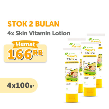 Bundle 4 pcs Variant | Body Lotion Baby & Anak - Baby Skin Vitamin Lotion Mama's Choice (Handbody Bayi dan Anak aman untuk kulit sensitif terdaftar BPOM)